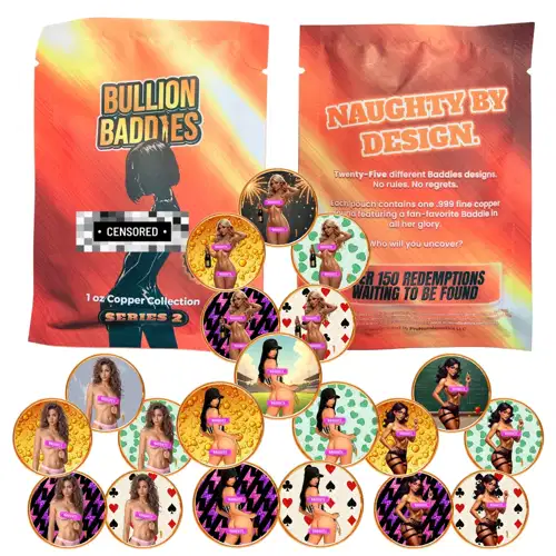 2026 Bullion Baddies Series 2 Colorized 1 oz Copper Bar  Mystery Pack