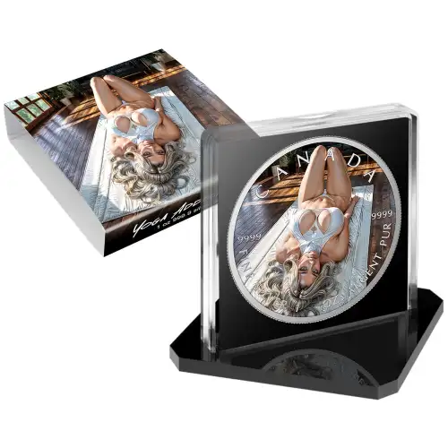 2026 Canada Maple Leaf Yoga Addiction Edition   1 oz Silver Coin (2)