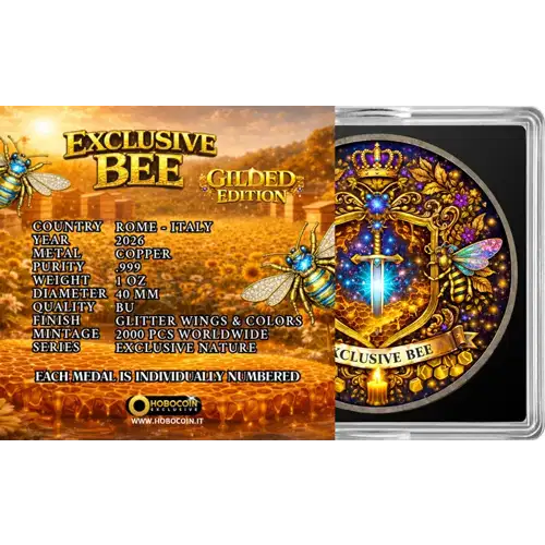 2026 Exclusive Nature Bee 1 oz Copper Round – Gilded Edition (4)