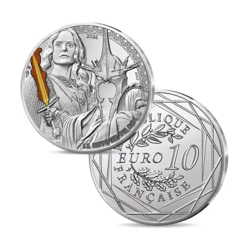 2026 France Lord of the Rings 13g Silver Coins - Eowyn & The Witch King (2)