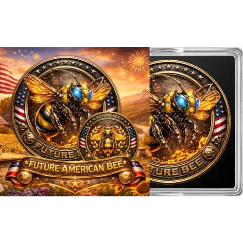 2026 Future American Bee UHR Colorized 1 oz Copper Medal (3)