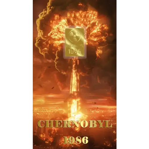2026 Liberia Chernobyl 1/1000 oz Gold Coin in Card