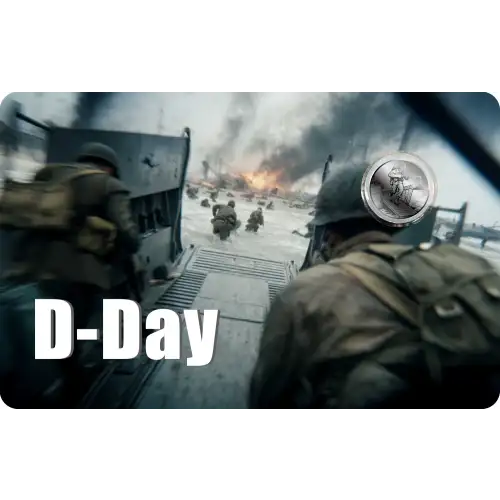 2026 Liberia D Day 1/1000 oz Palladium Coin in Card  (3)