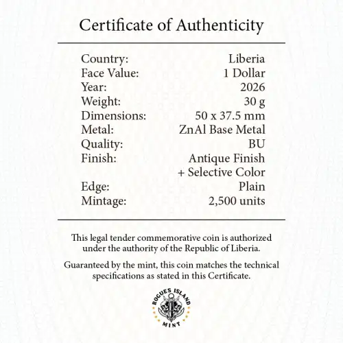 2026 Liberia Dead Beat 30g CN Coin (3)