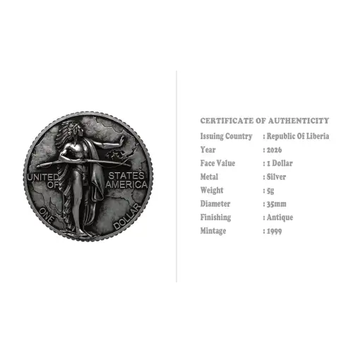 2026 Liberia Oregon Trail Memorial XL 5g Silver Coin Blind Box  (4)