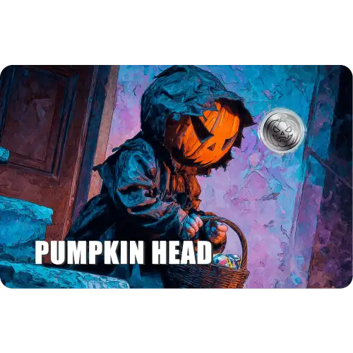 2026 Liberia Pumpkin Head  1/500 oz Platinum Coin in Card (2)