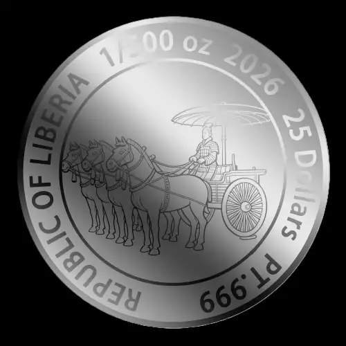 2026 Liberia Terracotta Army 1/500 oz Platinum Coin in Card