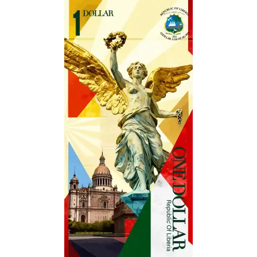 2026 Liberia The Angel of Independence 1/10 oz Silver Note (2)
