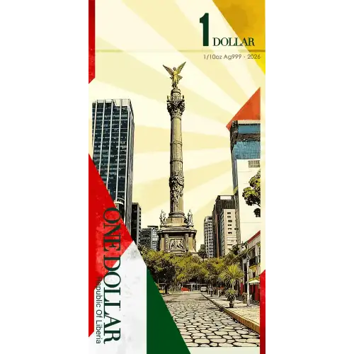 2026 Liberia The Angel of Independence 1/10 oz Silver Note (4)