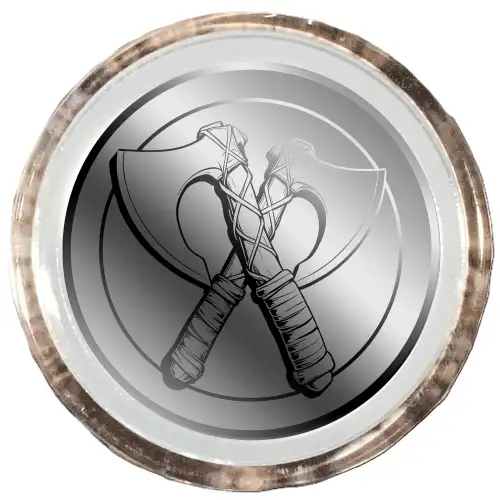 2026 Liberia Viking Tomahawk 1/500 oz Platium Coin in Card (3)