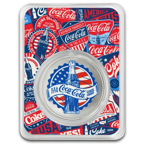 2026 Pamp Suisse Coca-Cola USA 1 oz Silver Round in TEP