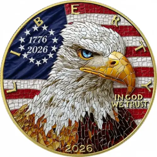 2026 U.S. Eagle Mosaic Eagle Edition  1 oz Silver Coin