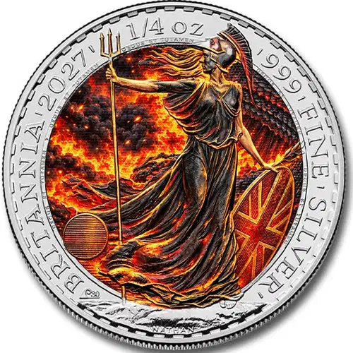 2027 1/4oz British Silver Britannia - Dragonfire Edition | CCX