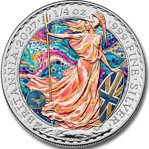 2027 1/4oz British Silver Britannia - Fluid Pour Edition | CCX