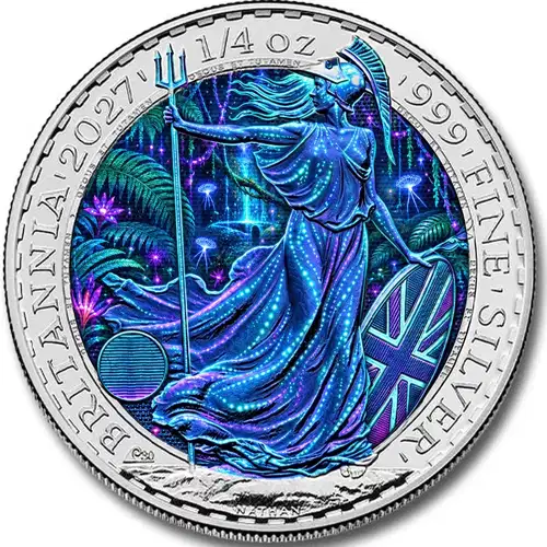 2027 1/4oz British Silver Britannia - Glow Jungle Edition | CCX