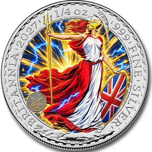 2027 1/4oz British Silver Britannia - Power-Up Aura Edition | CCX