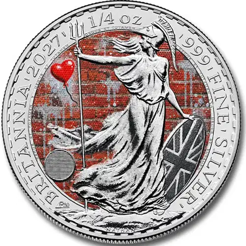 2027 1/4oz British Silver Britannia - Stencil Rebel Edition | CCX