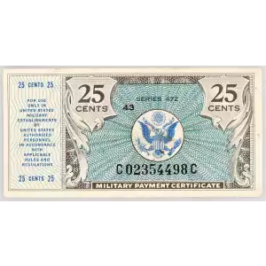 25 Cent Military Payment Certificate, Series 472 