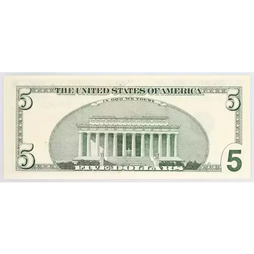 $5 1999  Small Size $5 Federal Reserve Notes 1987-D (2)