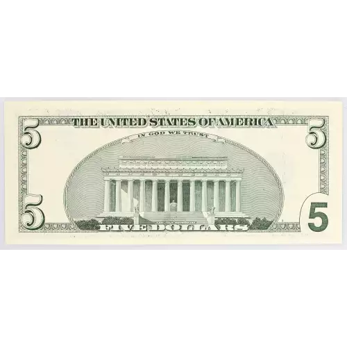 $5 1999  Small Size $5 Federal Reserve Notes 1987-E