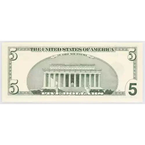 $5 1999  Small Size $5 Federal Reserve Notes 1987-I (2)