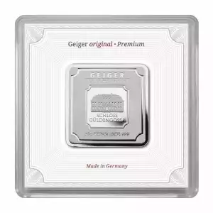 50 gram Geiger Silver Bar in Assay