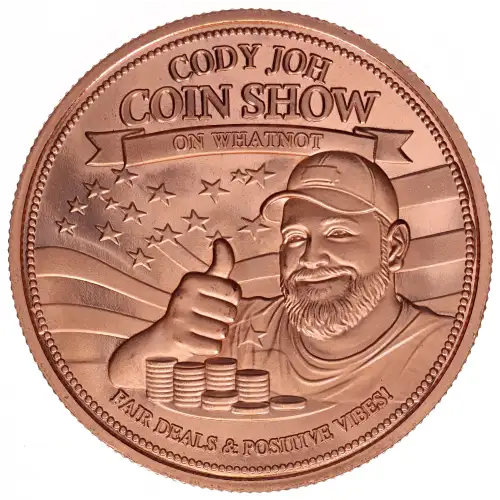 AH CoinCo x CodyJoh Coin Show 1 oz .999 Fine Copper Round – Limited Edition (2)