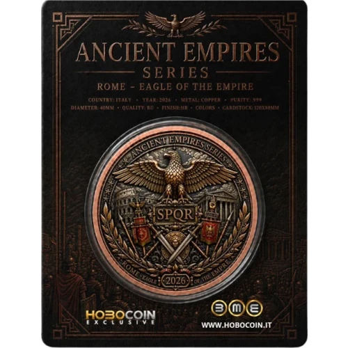 Ancient Empires - Rome  1 oz Copper Round in Card  (2)
