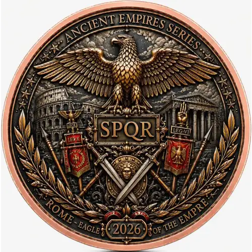 Ancient Empires - Rome  1 oz Copper Round in Card  (4)
