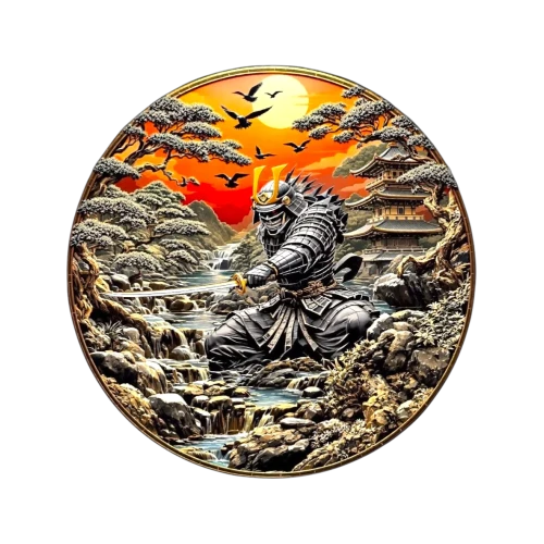 Ancient Warriors Samurai 5 oz Copper Medals