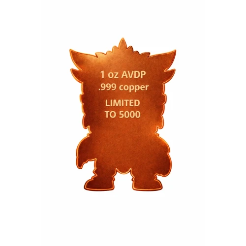 Aztecito Warrior Shaped Colorized 1 oz Copper Medal