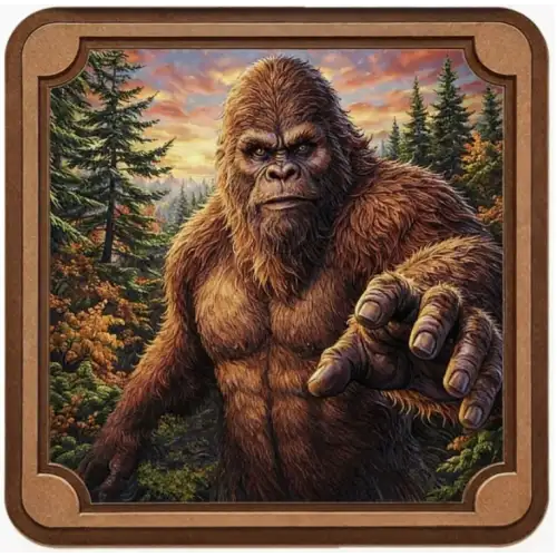 Bigfoot Colorized 1 oz Copper Medal  in Stackable Capsule (2)
