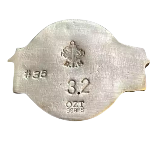 Bomber Beauties: Wolf Bait Poured 3.2 oz Silver Bar (3)
