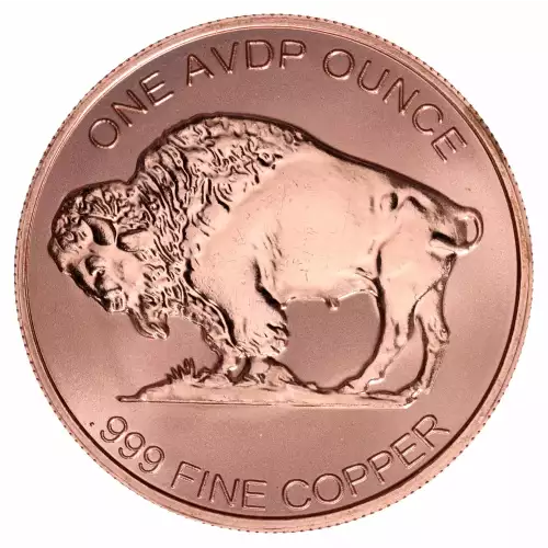 Buffalo 1 oz .999 Copper Round (Reverse Proof) (4)