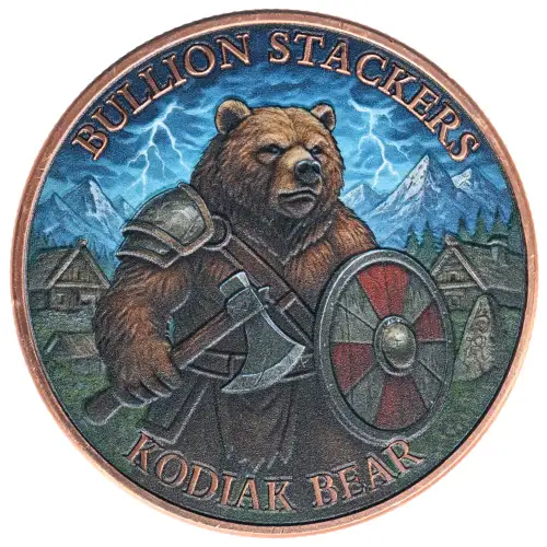 Bullion Stackers 1 oz Copper - Kodiak Bear (2)