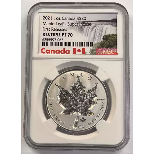 Canada $20 Super Incused Maple Leaf 1 oz Silver Coin