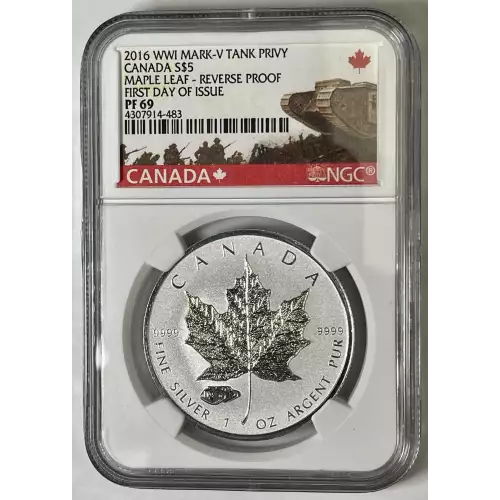 Canada Maple Leaf .9999 Fine Silver $5