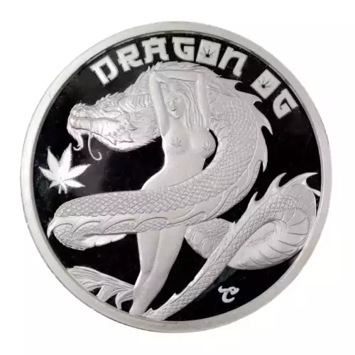 CASTRONOMICS HIGH LIFE SERIES #08 DRAGON OG CANNABIS 1OZ SILVER