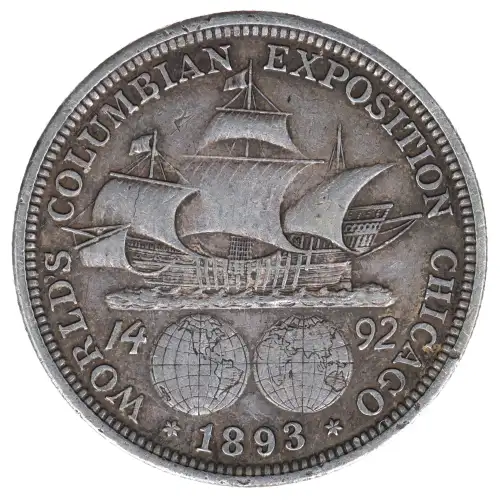 Classic Commemorative Silver--- World's Columbian Exposition Half Dollar 1892 - 1893 -Silver- 0.5 Dollar