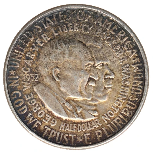 Classic Commemorative Silver---Carver/Washington Commemorative 1951-1954-Silver- 0.5 Dollar (2)