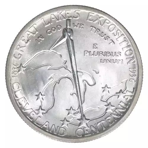 Classic Commemorative Silver--- Cleveland Centennial / Great Lakes Exposition 1936 -Silver- 0.5 Dollar (2)