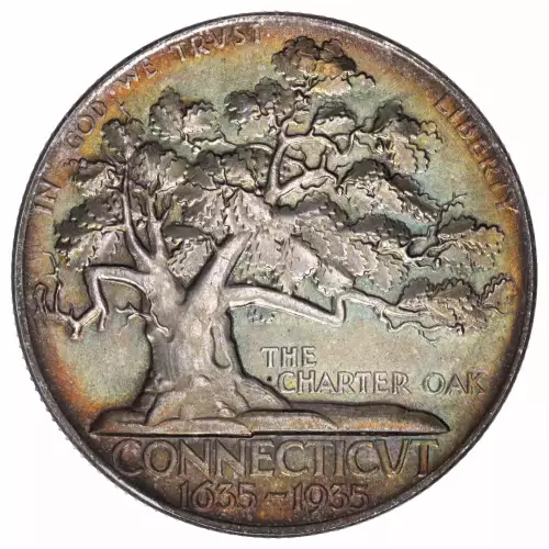 Classic Commemorative Silver--- Connecticut Tercentenary 1935 -Silver- 0.5 Dollar