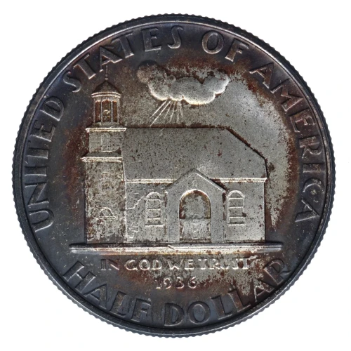 Classic Commemorative Silver--- Delaware Tercentenary 1936 -Silver- 0.5 Dollar (2)