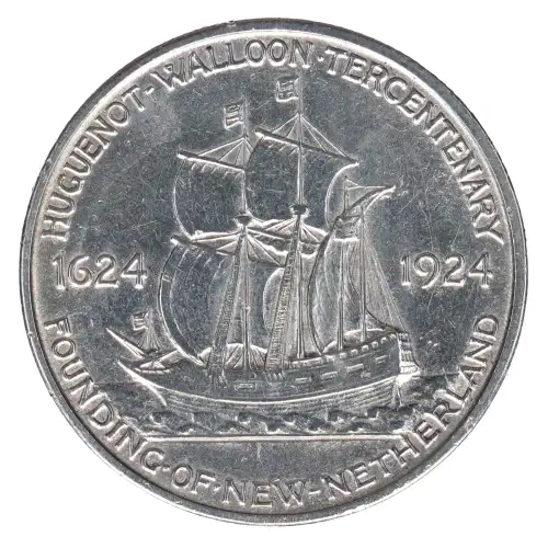 Classic Commemorative Silver--- Huguenot - Walloon Tercentenary 1924 -Silver- 0.5 Dollar (2)