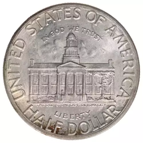 Classic Commemorative Silver--- Iowa Centennial 1946 -Silver- 0.5 Dollar (2)