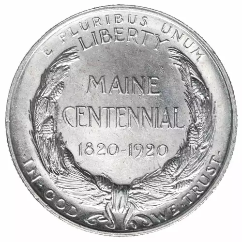 Classic Commemorative Silver--- Maine Centennial 1920-Silver- 0.5 Dollar (2)