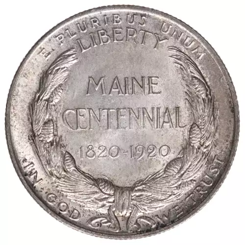 Classic Commemorative Silver--- Maine Centennial 1920-Silver- 0.5 Dollar (2)