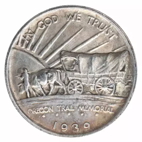 Classic Commemorative Silver Oregon Trail Memorial 1926 -1939 Silver -  0.5 Dollar