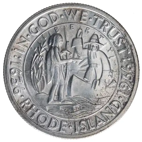 Classic Commemorative Silver--- Providence, Rhode Island, Tercentenary 1936 -Silver- 0.5 Dollar