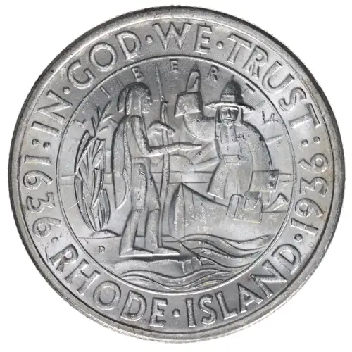 Classic Commemorative Silver--- Providence, Rhode Island, Tercentenary 1936 -Silver- 0.5 Dollar